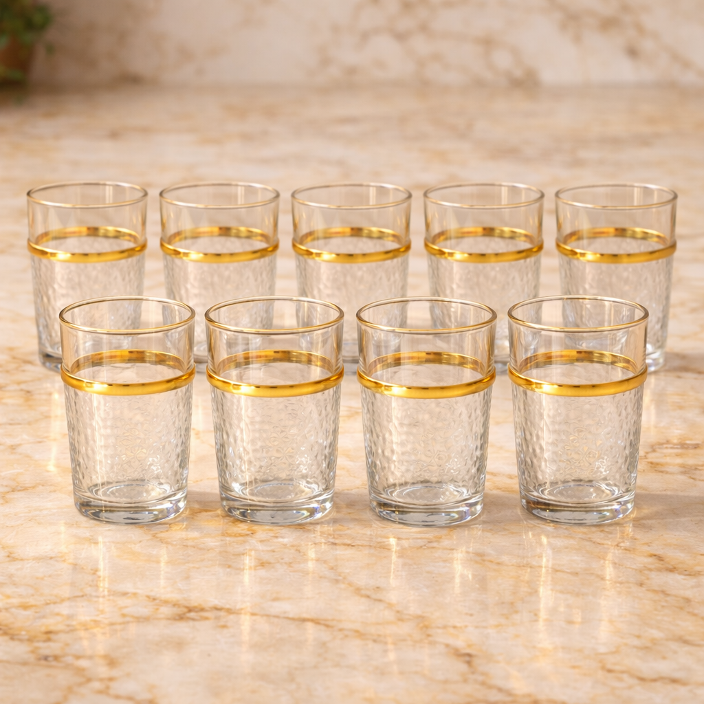 Lot de 12 Verres à Thé Orientaux