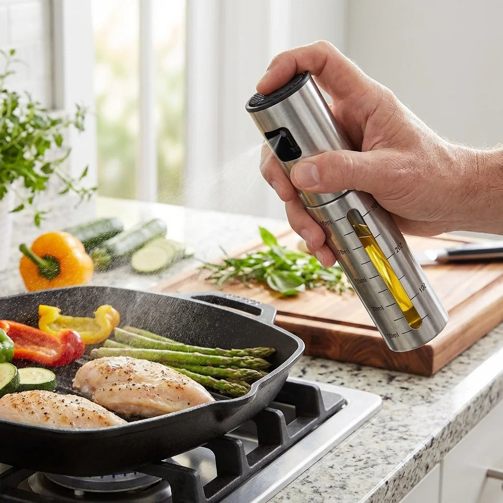 Spray à Huile 90ml en Acier Inoxydable