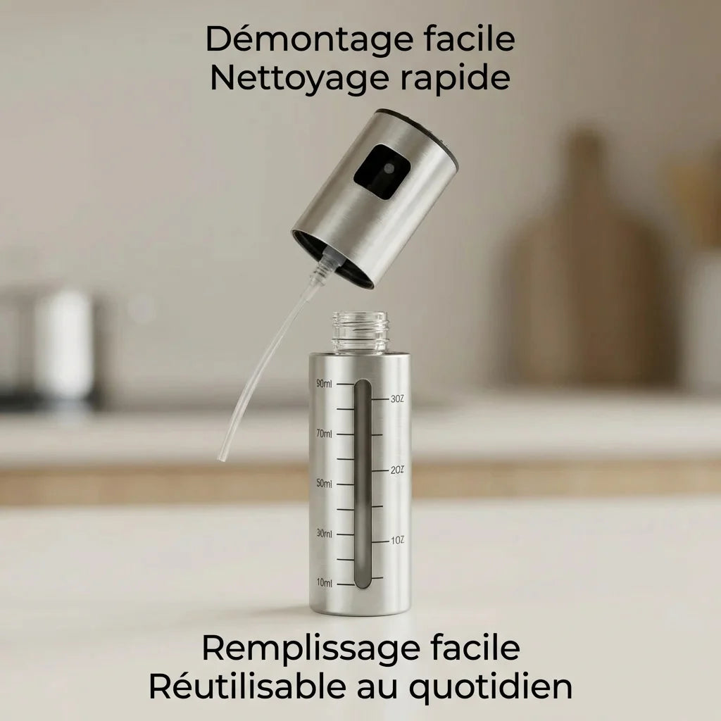 Spray à Huile 90ml en Acier Inoxydable