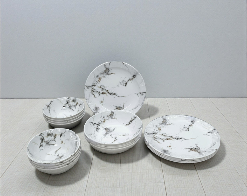 Service en mélanine effet marbre