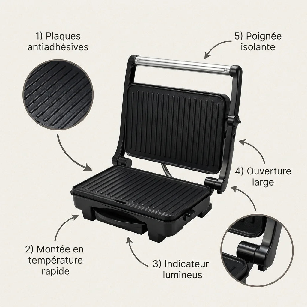 Machine à panini multifonction