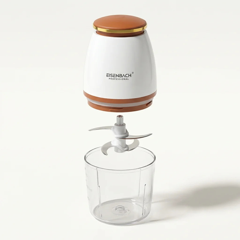 Mini Hachoir Électrique 300W – Mixeur Compact Cuisine, Lames Inox, Bol Transparent, Coupe Rapide Légumes & Viande