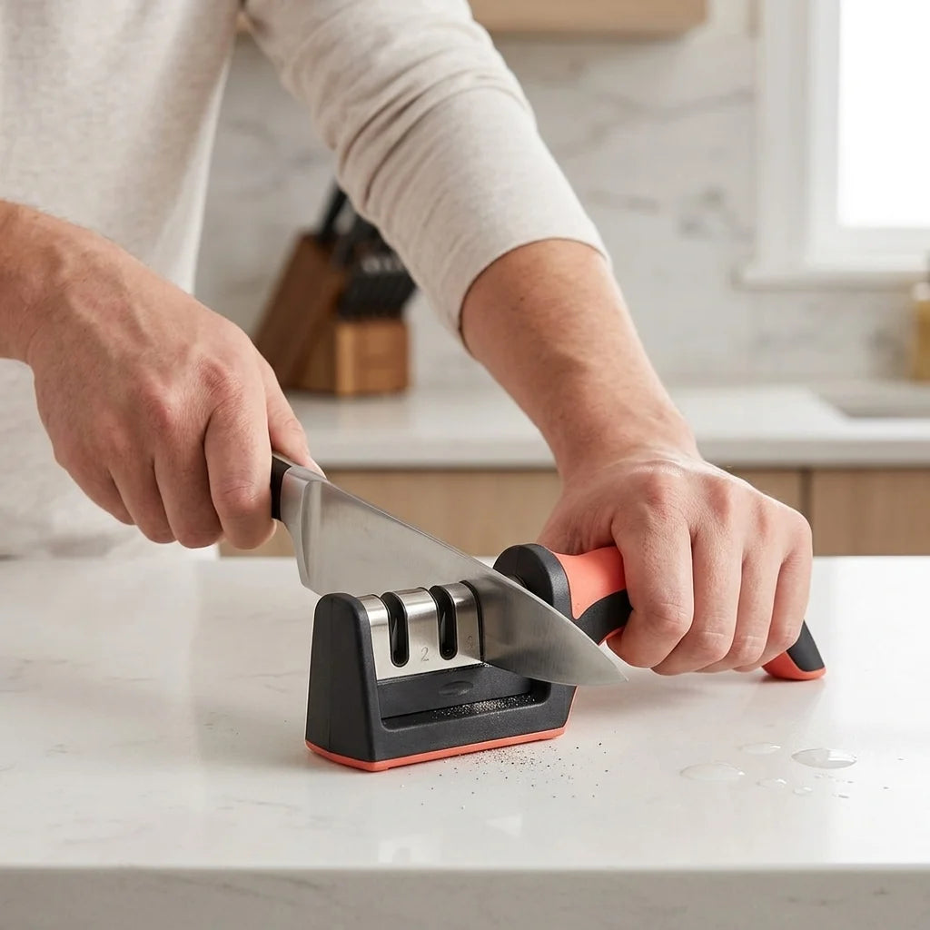 Aiguiseur de couteaux manuel – 3 fentes de précision
