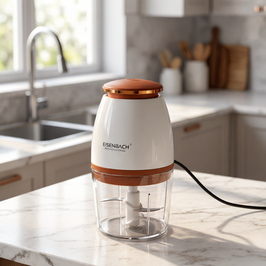 Mini Hachoir Électrique 300W – Mixeur Compact Cuisine, Lames Inox, Bol Transparent, Coupe Rapide Légumes & Viande