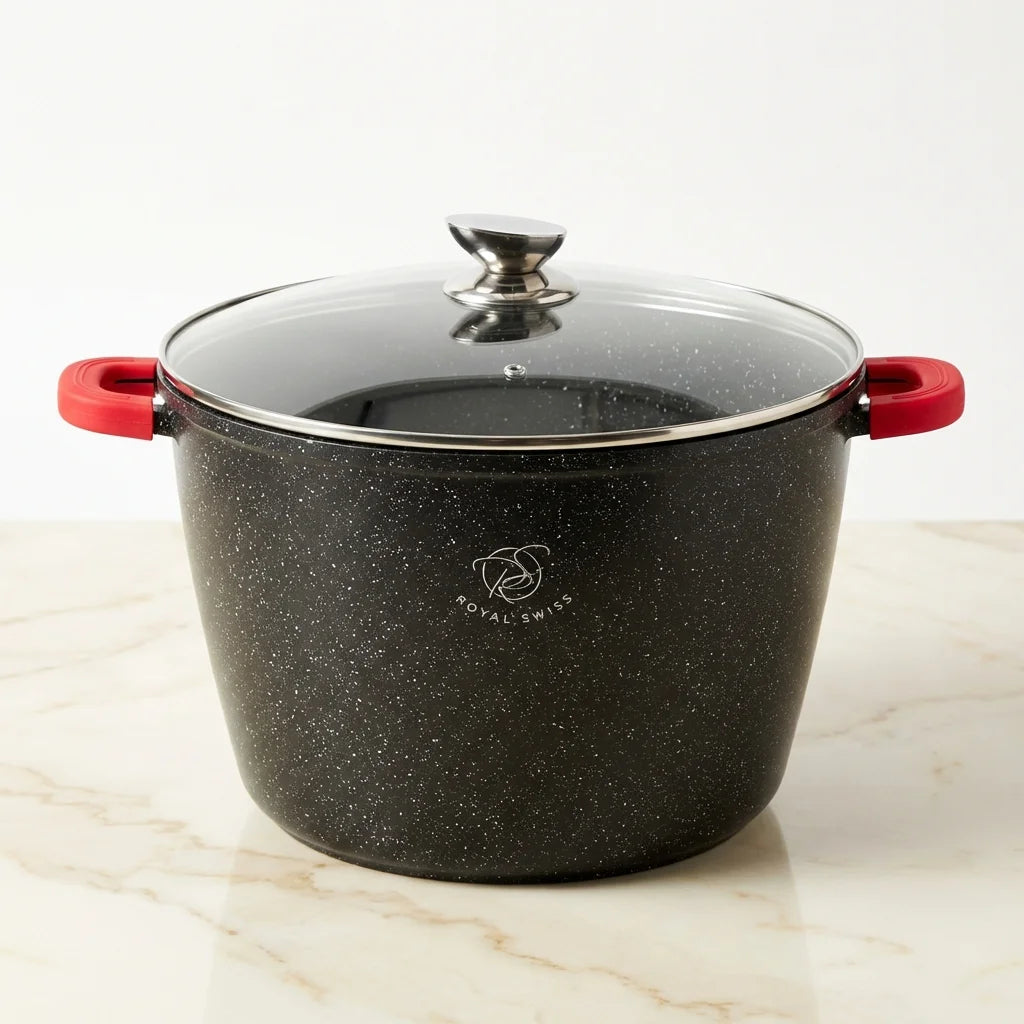 Faitout 32cm avec couvercle en verre