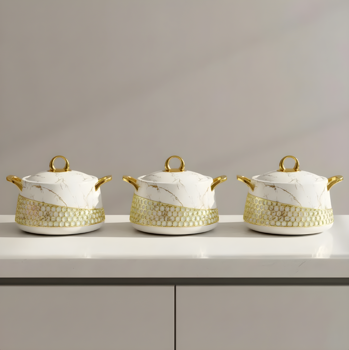 Thermos Alimentaire 3 Pièces – 2L + 2.5L + 3L