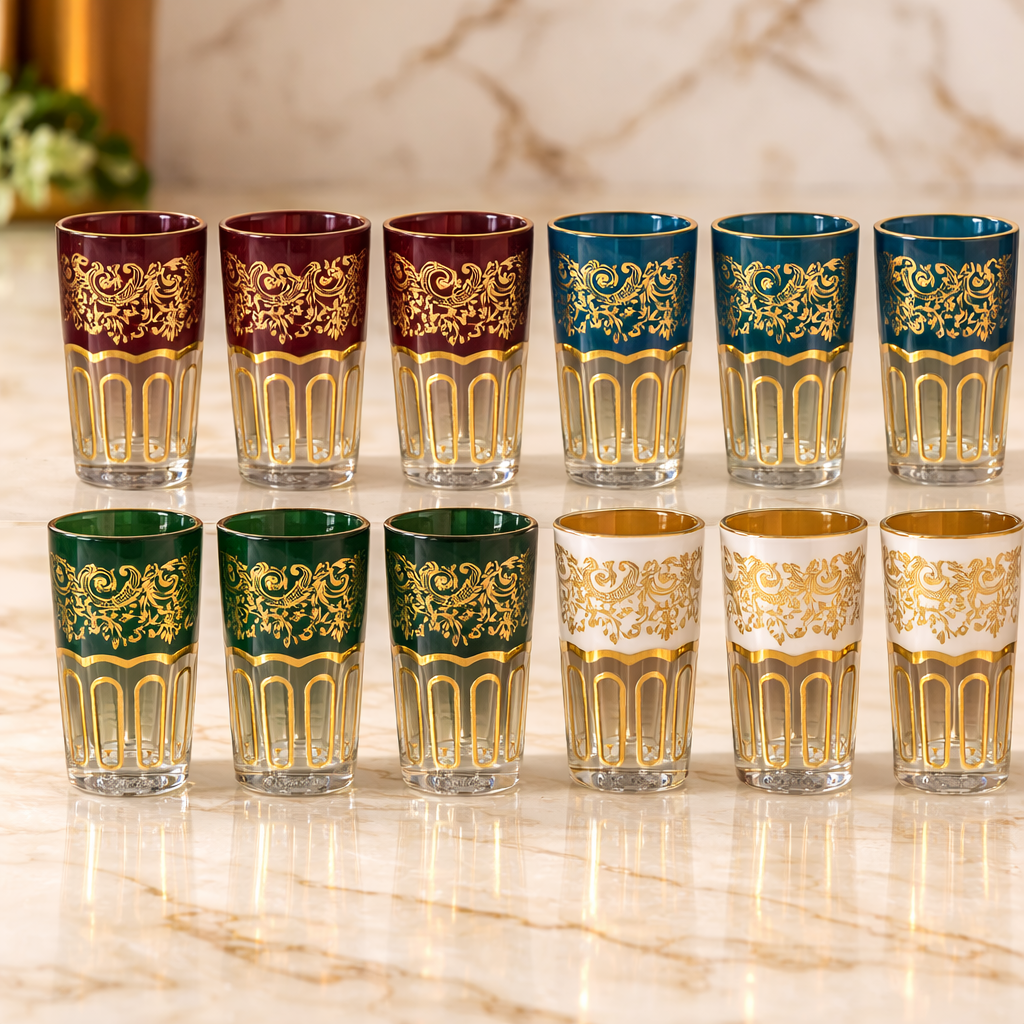 Lot de 12 Verres à Thé Orientaux