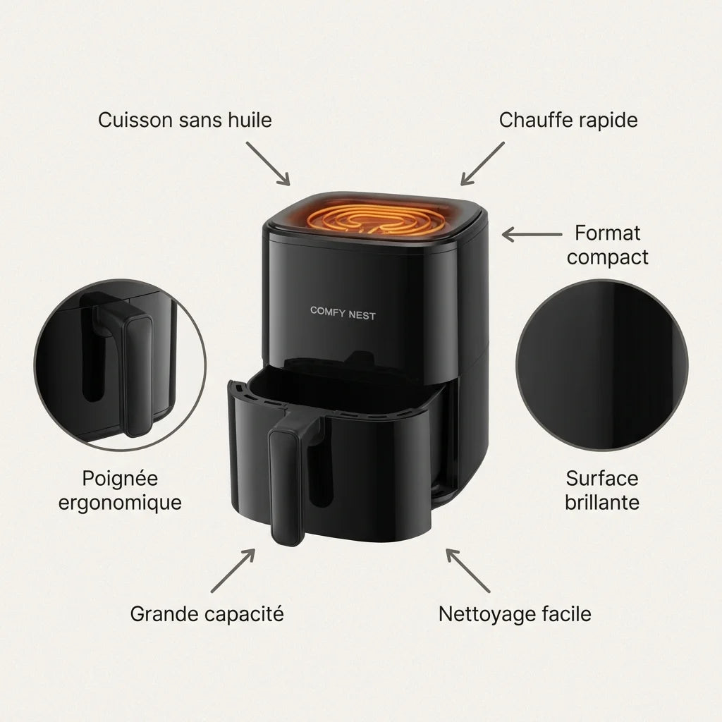 Air Fryer compacte tactile