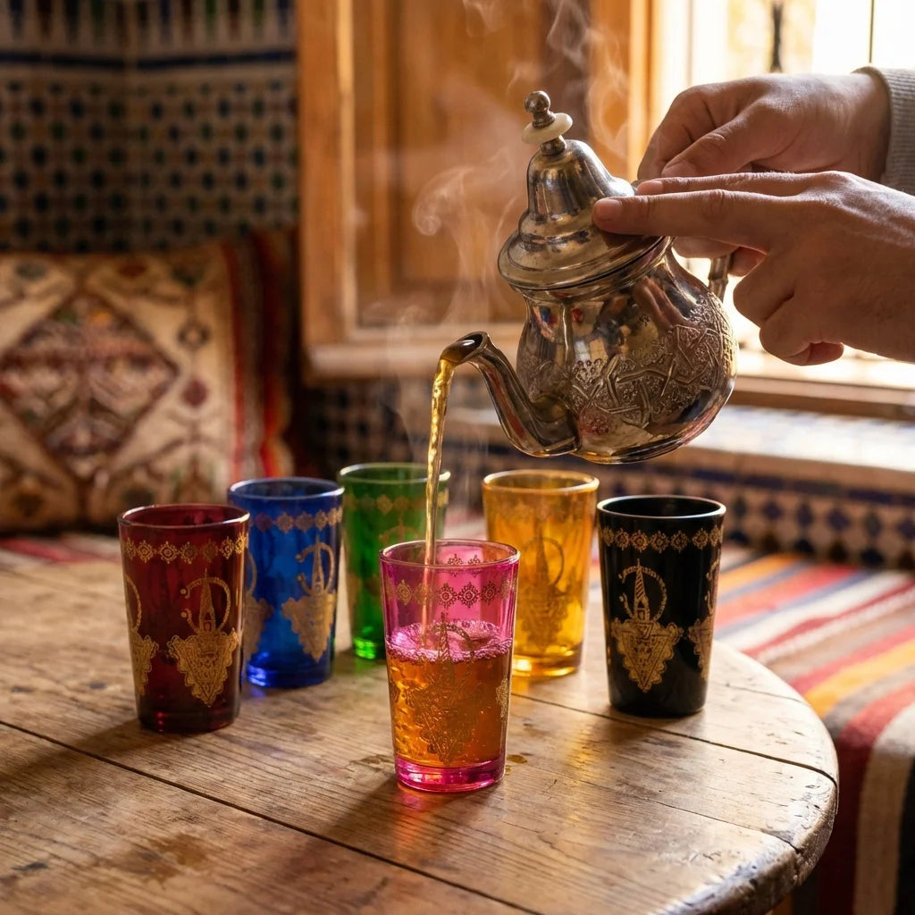 Verres à thé oriental à motifs – Lot de 6