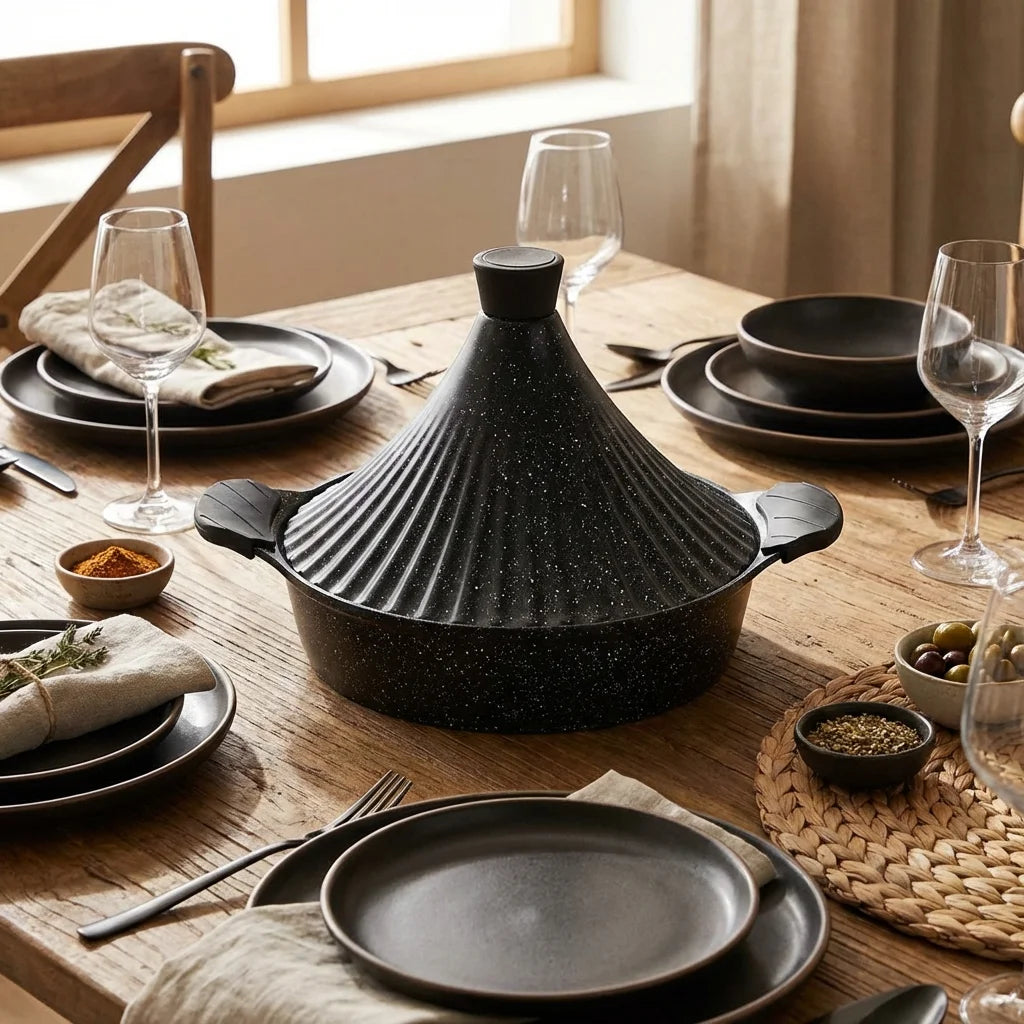Tajine 28 cm en Aluminium – Revêtement Antiadhésif