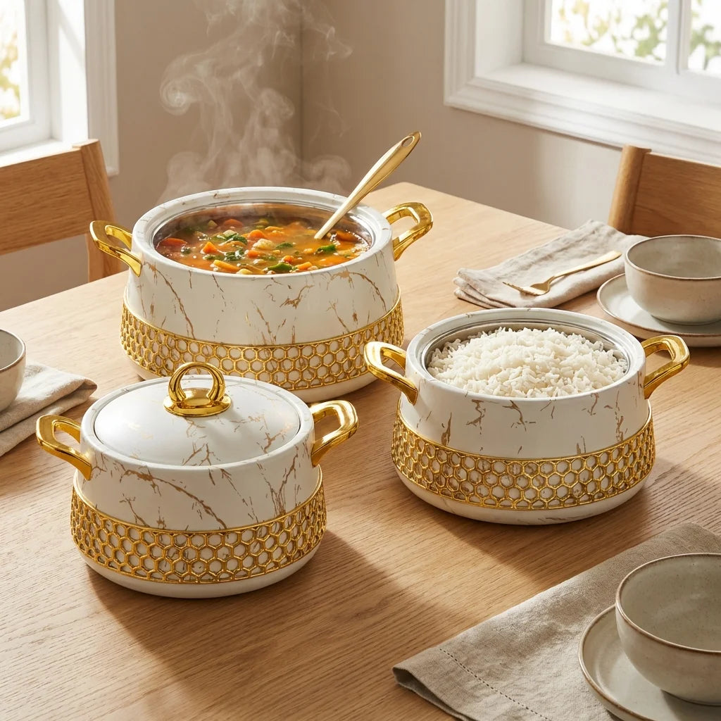 Thermos Alimentaire 3 Pièces – 2L + 2.5L + 3L