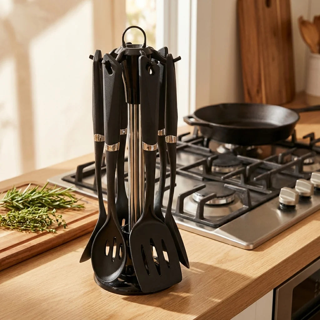 Utensil Set with Stand - 7 pieces