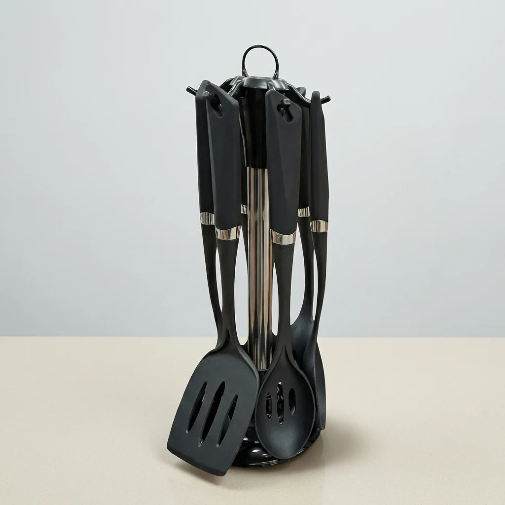 Set d’ustensiles avec support  - 7 pièces