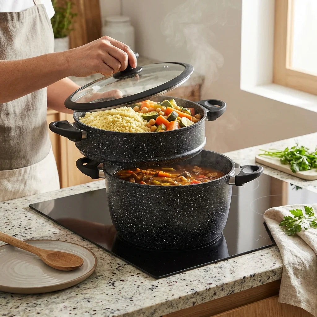 Couscoussier en Pierre – Cuisson Vapeur et Mijotage Traditionnel