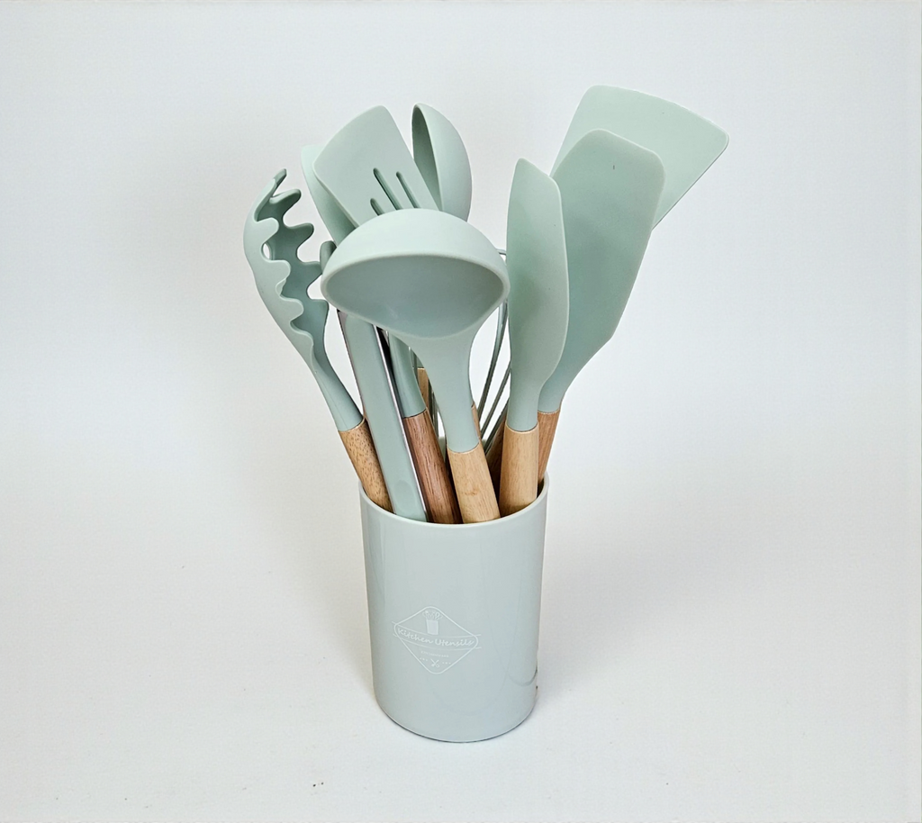 Set d’ustensiles de cuisine en silicone – 12 pièces