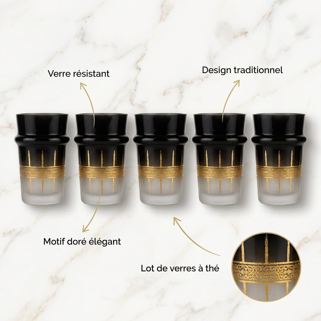 Lot de 12 Verres à Thé Orientaux