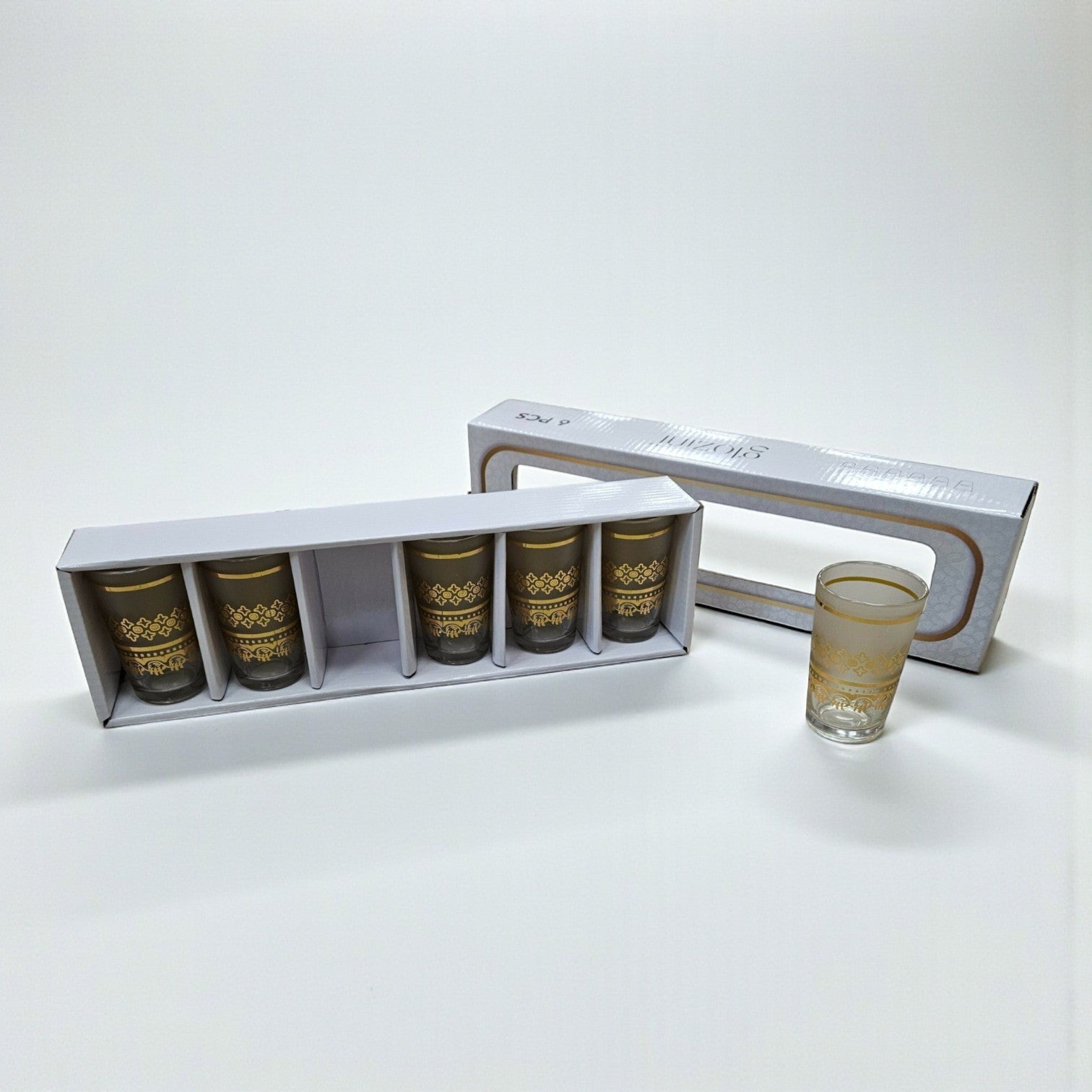 Verres à thé oriental à motifs – Lot de 6